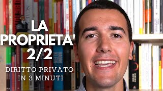 LA PROPRIETA 22  Diritto privato in 3 minuti ⌛️ [upl. by Robi]