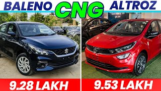 Baleno Cng Vs Altroz Cng Comparison 🔥✅ l 2024 Baleno Zeta cng vs Altroz XZ cng comparison l MRCars [upl. by Fink]