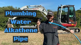 How To Use Alkathene  mdpe  Water Pipes Plumbing Up Water Drinkers For Livestock With Mains Water [upl. by Airun975]