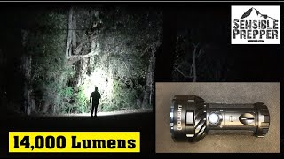 Olight Marauder 2 Flashlight 14000 Lumens of Light [upl. by Azil538]