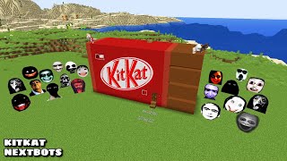 SURVIVAL KITKAT HOUSE WITH 100 NEXTBOTS in Minecraft  Gameplay  Coffin Meme [upl. by Odracer]