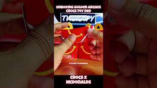 Part 1 Crocs X McDonalds Happy Meal toy Unboxing Golden Arches Smile Happy Meal Toy Red [upl. by Aicissej520]