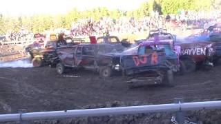 2016 Roseau County Fair Trucks Demolition Derby [upl. by Awra]