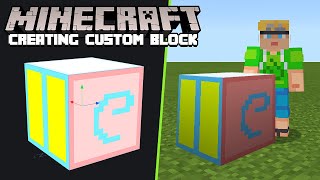 Creating Custom Blocks for Minecraft Bedrock Modelling Texturing and Coding Tutorial [upl. by Wrench]