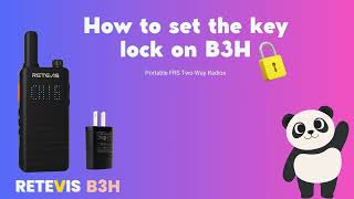 HOW to SET THE KEY LOCK ON RETEVIS B3H [upl. by Lusar]