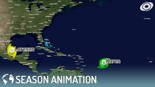 2007 Atlantic Hurricane Season Animation V2 [upl. by Atiugal]