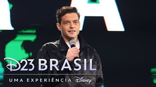 D23 Brazil Rami Malek Promotes quotThe Amateurquot from 20th Century Studios [upl. by Shirleen]