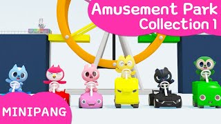 Learn colors with MINIPANG  🎡 Amusement Park Collection1  MINIPANG TV 3D Play [upl. by Weisler]