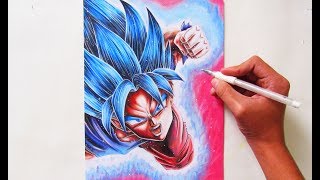 Como Dibujo a Goku SSJ Blue Kaioken x20  ESPECIAL 100mil suscriptores   ArtiZ HD [upl. by Immot]