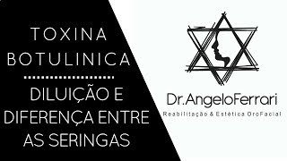 Toxina Botulínica  Diluição e Diferenças entre as Seringas [upl. by Llevram]