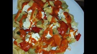 Tortellinie mit Feta Mozarella und Tomatensoße aus dem Varoma  vegetarisch  Thermomix TM5 [upl. by Yztim]