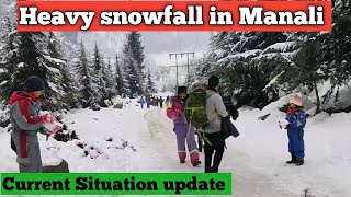 Manali snowfall current Situation update on 01 December 2023 Snowfall in Atal TunnelSissuampKoksar [upl. by Armond]