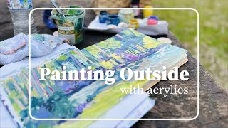 Painting outside with Acrylics  July Vlog  Bonnard Exhibition [upl. by Couq204]