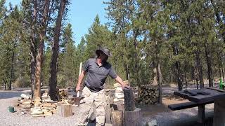 beginners wood splitting tutorial [upl. by Nyrret]