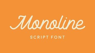 Monoline  Script Font [upl. by Bette-Ann]