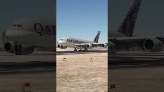 Qatar A380 landing in Doha Qatar msfs shorts landing [upl. by Intihw]