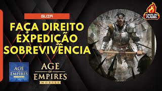 GUIA COMPLETO DO MODO EXPEDIÇÃO DE SOBREVIVÊNCIA NO AGE OF EMPIRES MOBILE [upl. by Bonni164]