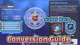 Perfect Guide of Rune Conversion Stone Summoners War Chronicles [upl. by Nailluj65]