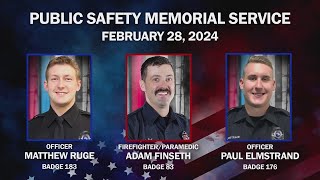 Burnsville first responders memorial service FULL [upl. by Egin]