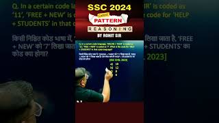 CODING DECODING  REASONING BY ROHIT SIR shorts ssc cgl2024 mts2024 reasoning radianmensa [upl. by Armitage31]