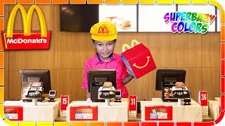 Pretend Play McDonalds Cooking Happy Meal Food amp Toy Surprise for Kids [upl. by Plume]