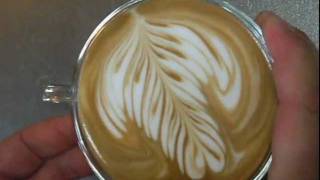 Worlds Awesome Latte Art free pour no steam [upl. by Goldwin]