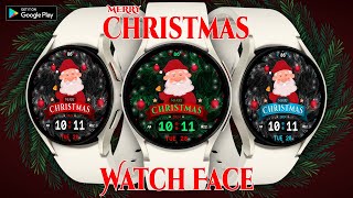 Christmas Watch Face 076  Wear OS Watch Face  Samsung Galaxy Watch Face  Best Watch Face [upl. by Nattie444]