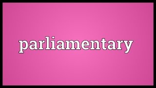 Parliamentary Meaning [upl. by Azmuh]