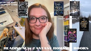 reading new fantasy romance releases  reading 5 new romantasy reads [upl. by Lupien]