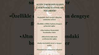 ALTIN TAKMANIN KADIN ÜZERİNDEKİ FAYDALARI NELERDİR [upl. by Ahseila]