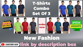 Tshirts Combo  Set Of 3  Mens DriFit polyester Round Neck Half Sleeves TShirts [upl. by Fakieh]