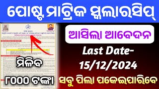 Post Matric Scholarship Apply Online 2024। Apply Date Eligibility Full Process। State Scholarship। [upl. by Reuben553]