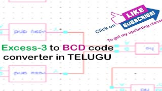 18 Excess3 to BCD Code Converter in Telugu [upl. by Ludlow]