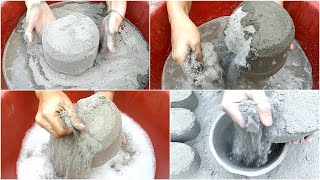 Asmr Smokey Soft Sand Cement Crumbling Dry Clay Pot amp Water Whole Dip amp Crumbling😋🤍asmr shorts [upl. by Araccat]