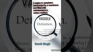 define vacuole in biologyDefinition of vacuole in biologywhat is vacuole in biologycellorganelles [upl. by Aihsital]