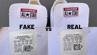 Fake vs Real Converse All Star Chuck Taylor  How to Spot Fake Converse Shoes [upl. by Enehpets]