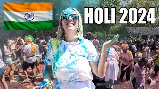 BRITISH COUPLE Play HOLI in DELHI With Locals Festival India 2024 🇮🇳 हिंदी उपशीर्षक [upl. by Emorej]