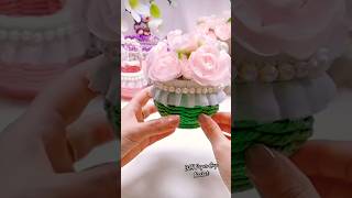 Easy flower Green 💚 basket tutorial diy disposablecup howtomake disposableitem [upl. by Means]