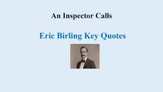 Eric Birling Key Quotes [upl. by Giuditta]