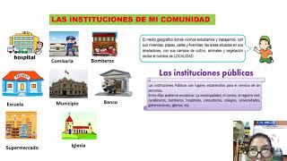 Las instituciones de mi comunidad 1 [upl. by Blackman986]