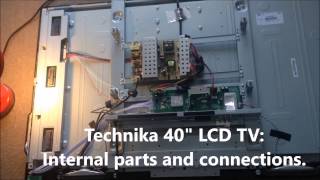 Technika 40quot LCD TV internal Parts  how to identify and connect [upl. by Katrine]