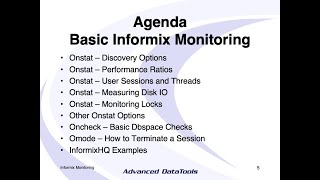 Informix Tutorial  Basic Informix Server Monitoring by Lester Knutsen [upl. by Ydnes775]