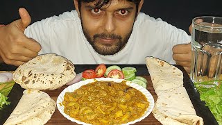 ASMREATING ROTI SPICY MUSHROOM MASALA SALAD PAPADMUKBANGEATING SHOWINDIAN FOODHOMEMADE FOOD [upl. by Barclay]