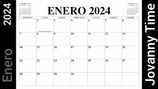 Calendario  Enero 2024 [upl. by Enileqcaj]