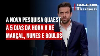 A nova pesquisa Quaest a 5 dias da hora H de Marçal Nunes e Boulos [upl. by Rooker696]