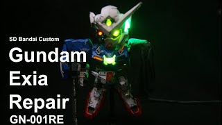 Gundam Exia Repair Damaged SD Custom Bandai [upl. by Machutte146]