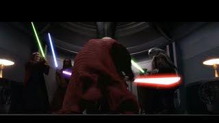 Mace Windu Vs Palpatine Darth Sidious Leg PTBR English Dub 1080p [upl. by Anayek673]