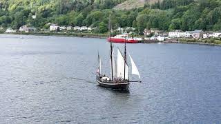 Grayhound sail ship departing the Holy Loch [upl. by Anayik427]