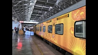 12951 Mumbai New Delhi Tejas Rajdhani Express Mumbai Suburban Journey in Peak Monsoon [upl. by Llerraj]