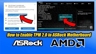 How to Enable TPM 20 in ASRock Motherboard for Install Windows 11 [upl. by Anade]